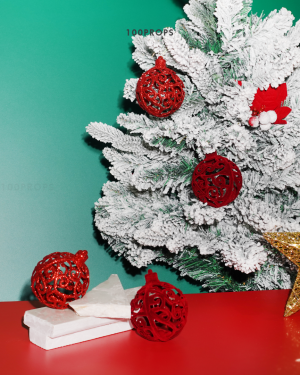 Gloria Red Ornament Ball Christmas Decoration